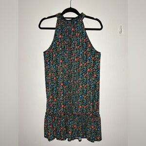 Julian Taylor Sleeveless Floral Halter Ruffled Hem Dress size 2X